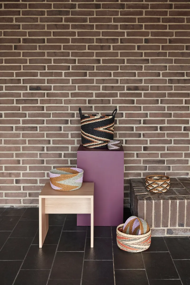 Hübsch Less Beistelltisch in Naturfarben, 40 × 40 × H 40 cm, Ansicht 3