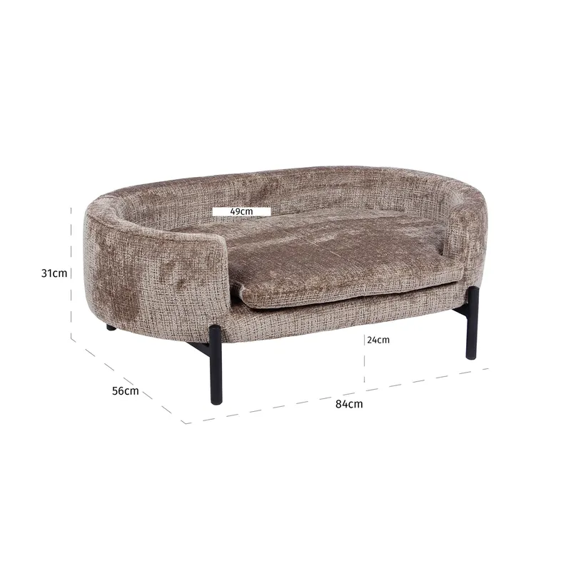 Hundebett Dolly, Niagara stone von Richmond Interiors, Maßzeichnung 6