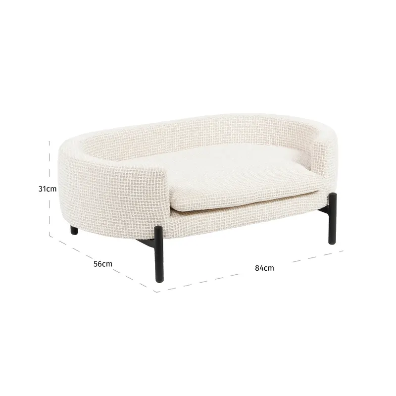 Hundebett Dolly, Beige blockweave von Richmond Interiors, Maßzeichnung 11