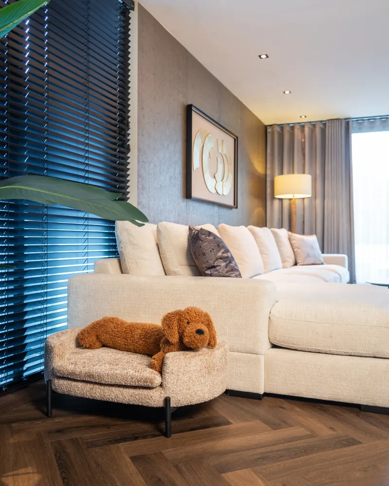 Wandbild Eden, Schwarz/Goldfarben von Richmond Interiors, Wohnbeispiel 15, im Wohnraum