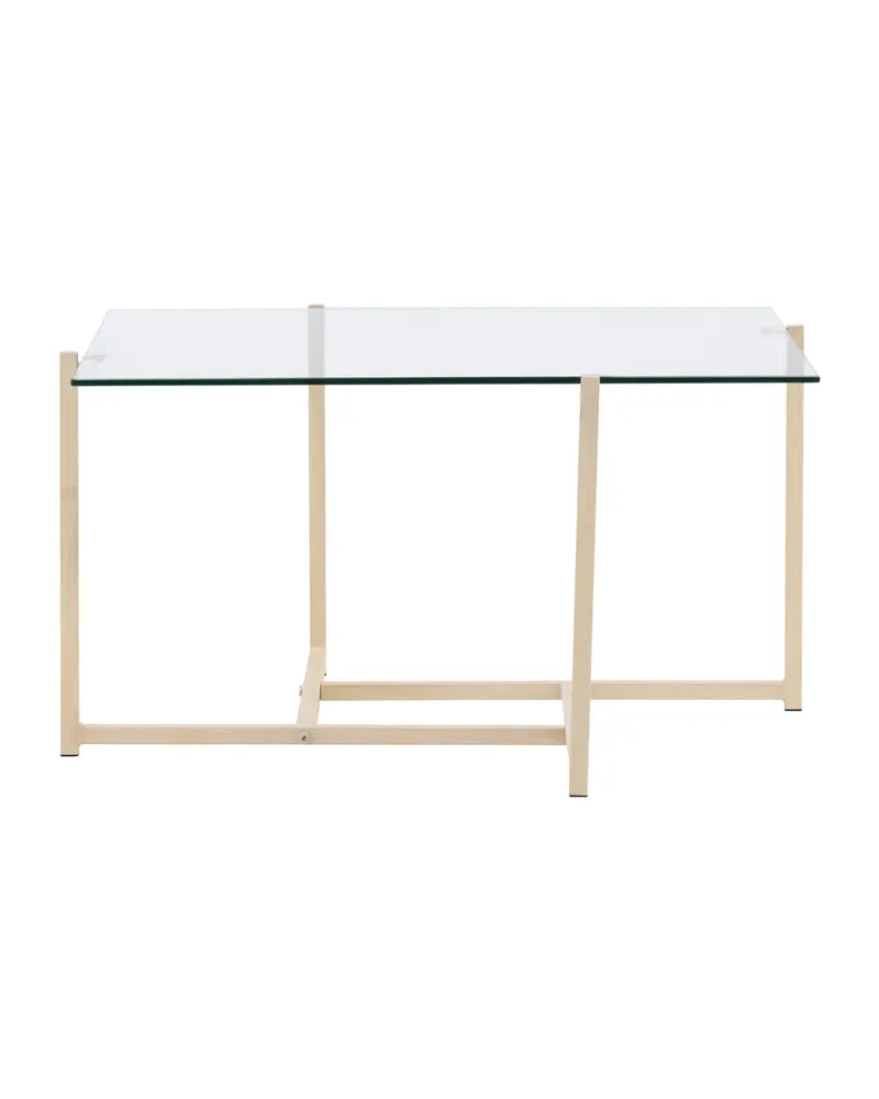 Hybrid quadratischer Couchtisch 80 × 80 cm, Glas oder Terrazzo, Grau, Gestell Schwarz