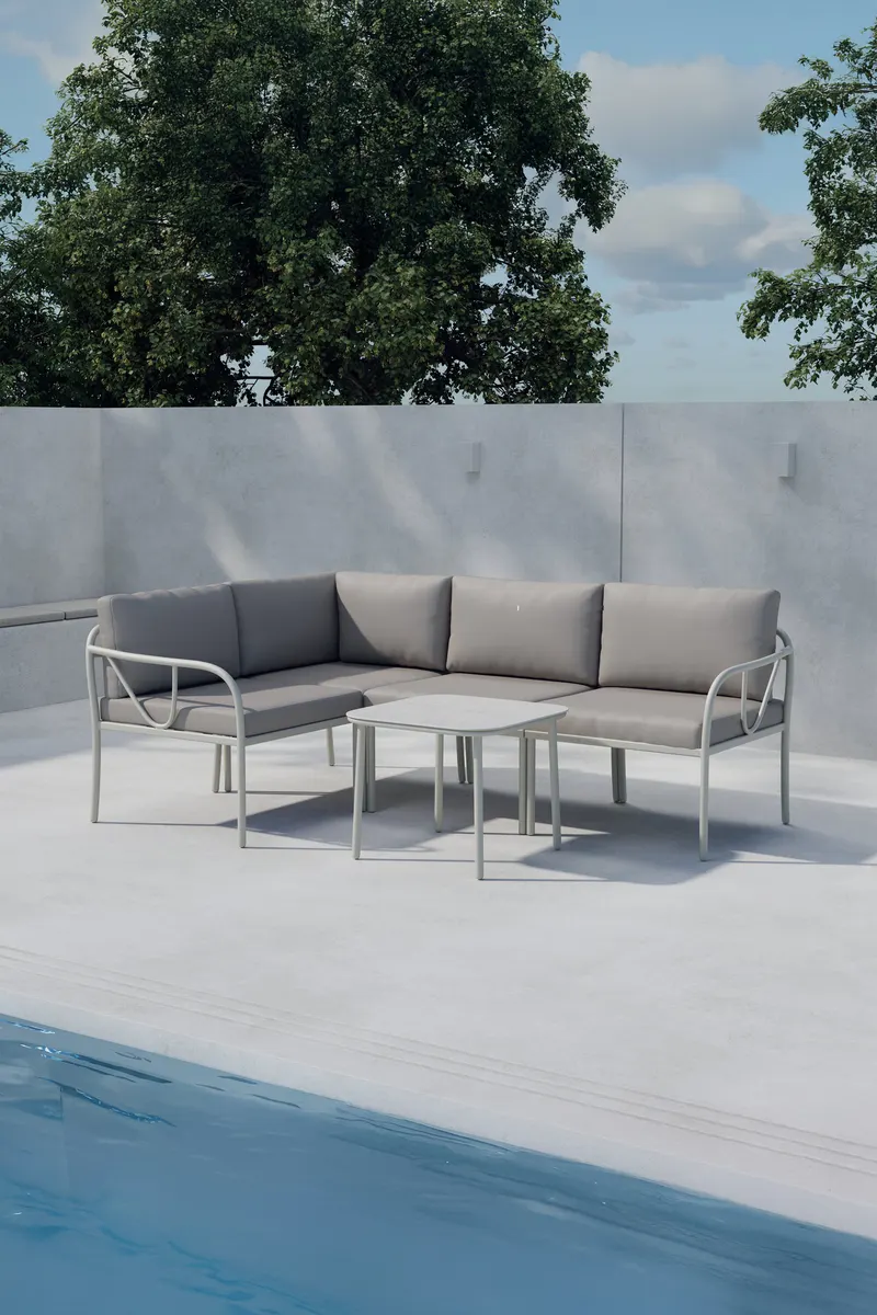 Hydra Gartenlounge mit Ecksofa, im Wohnraum