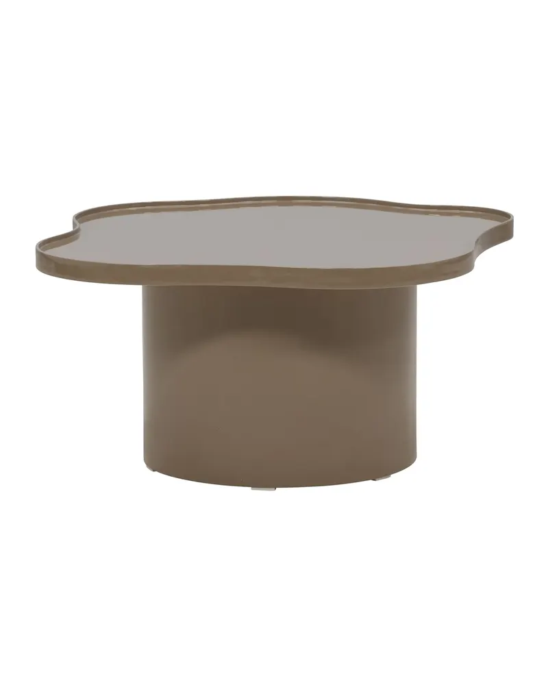 Ilse runder Couchtisch Ø 90 cm mit gewellter Platte in Braun, Ansicht 6