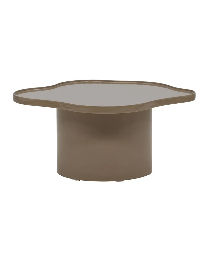 Ilse runder Couchtisch Ø 90 cm mit gewellter Platte in Braun, Ansicht 7