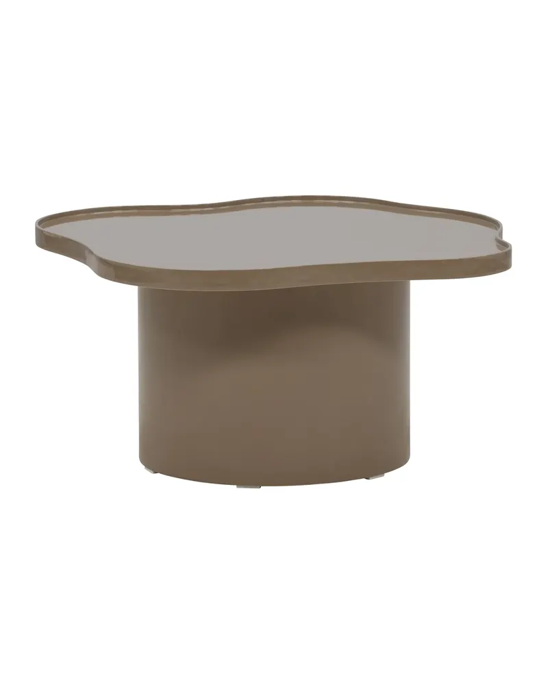 Ilse runder Couchtisch Ø 90 cm mit gewellter Platte in Braun, Ansicht 8