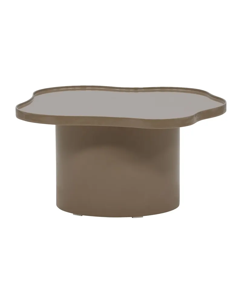 Ilse runder Couchtisch Ø 90 cm mit gewellter Platte in Braun, Ansicht 9