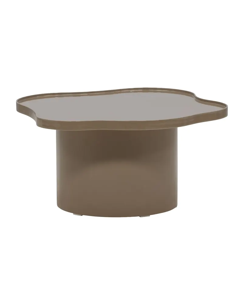 Ilse runder Couchtisch Ø 90 cm mit gewellter Platte in Braun, Ansicht 11