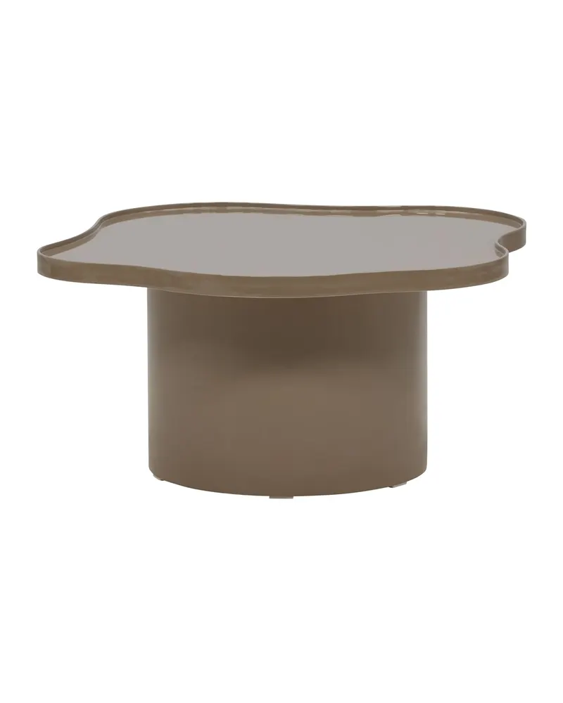 Ilse runder Couchtisch Ø 90 cm mit gewellter Platte in Braun, Ansicht 12