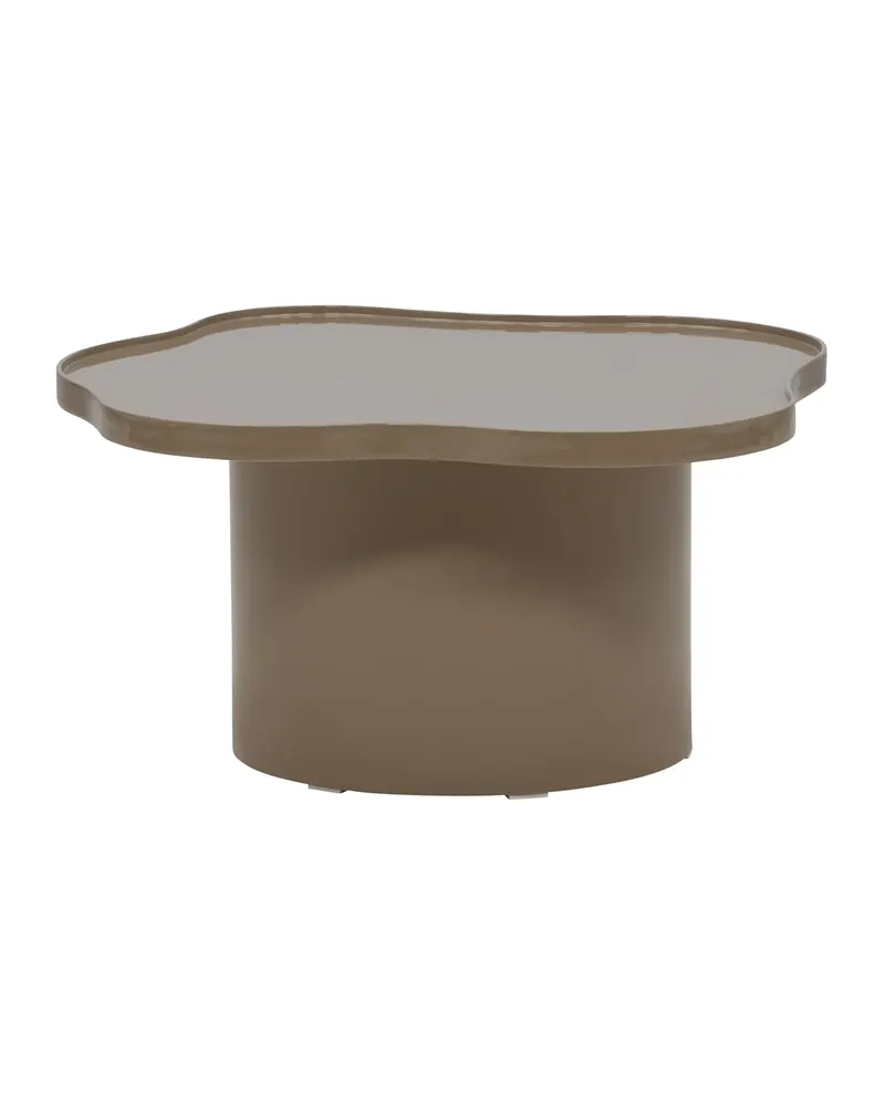 Ilse runder Couchtisch Ø 90 cm mit gewellter Platte in Braun, Ansicht 3