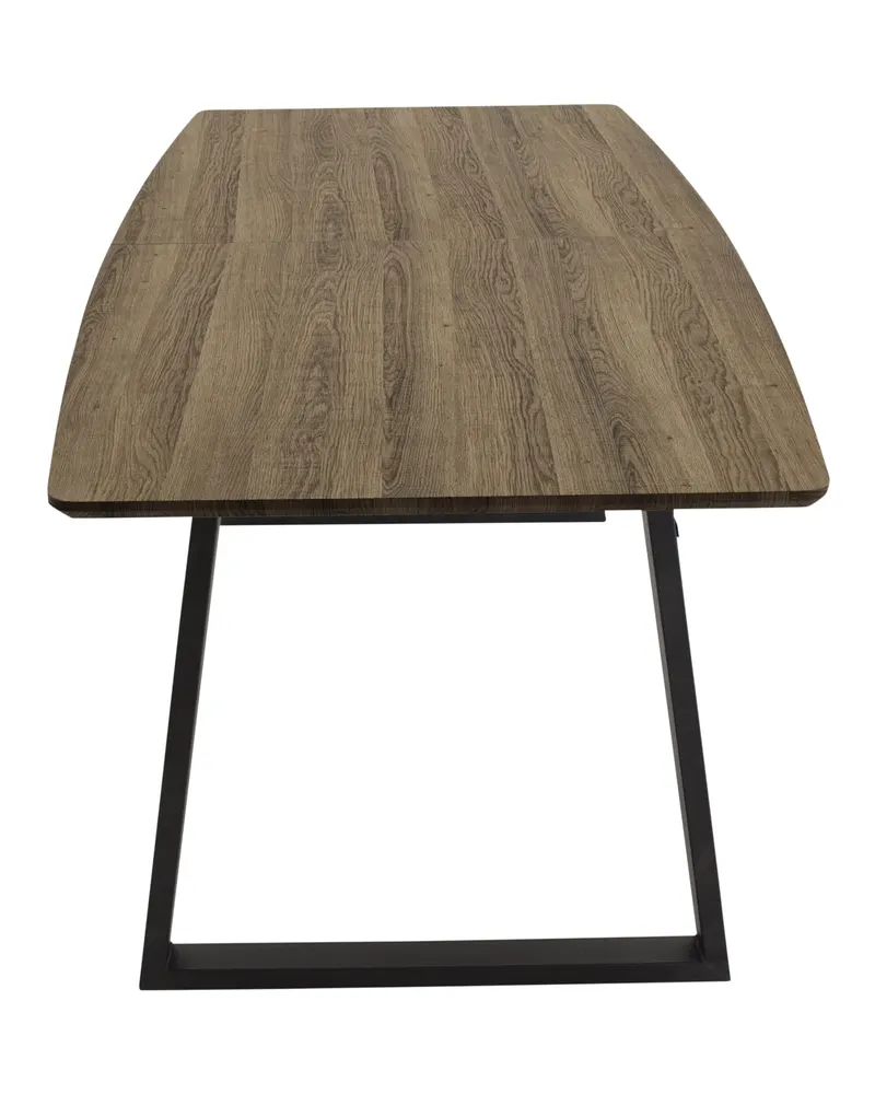 Inca ausziehbarer Esstisch 160 × 85 cm in Natur, Gestell Schwarz