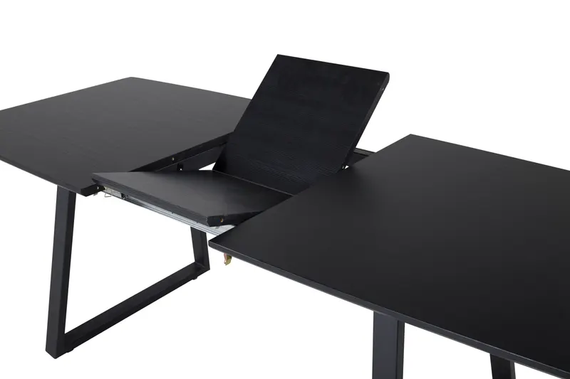 Inca ausziehbarer Esstisch 160 × 85 cm in Schwarz, Ansicht 12