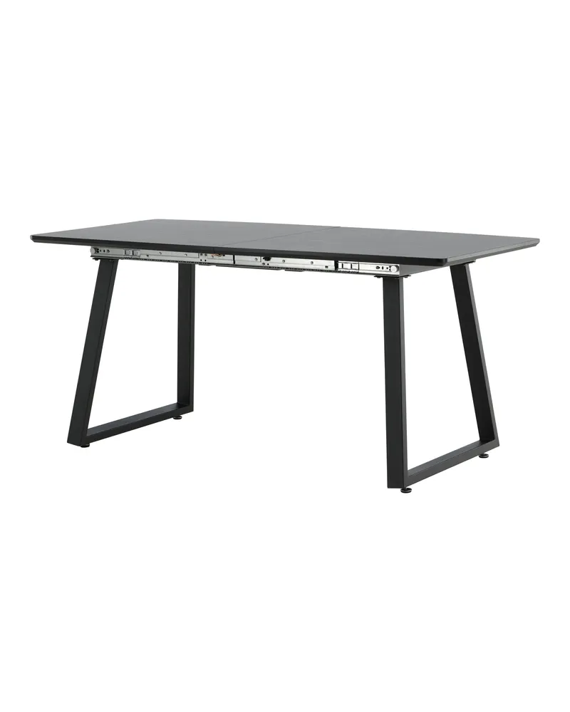 Inca ausziehbarer Esstisch 160 × 85 cm in Schwarz, Ansicht 14