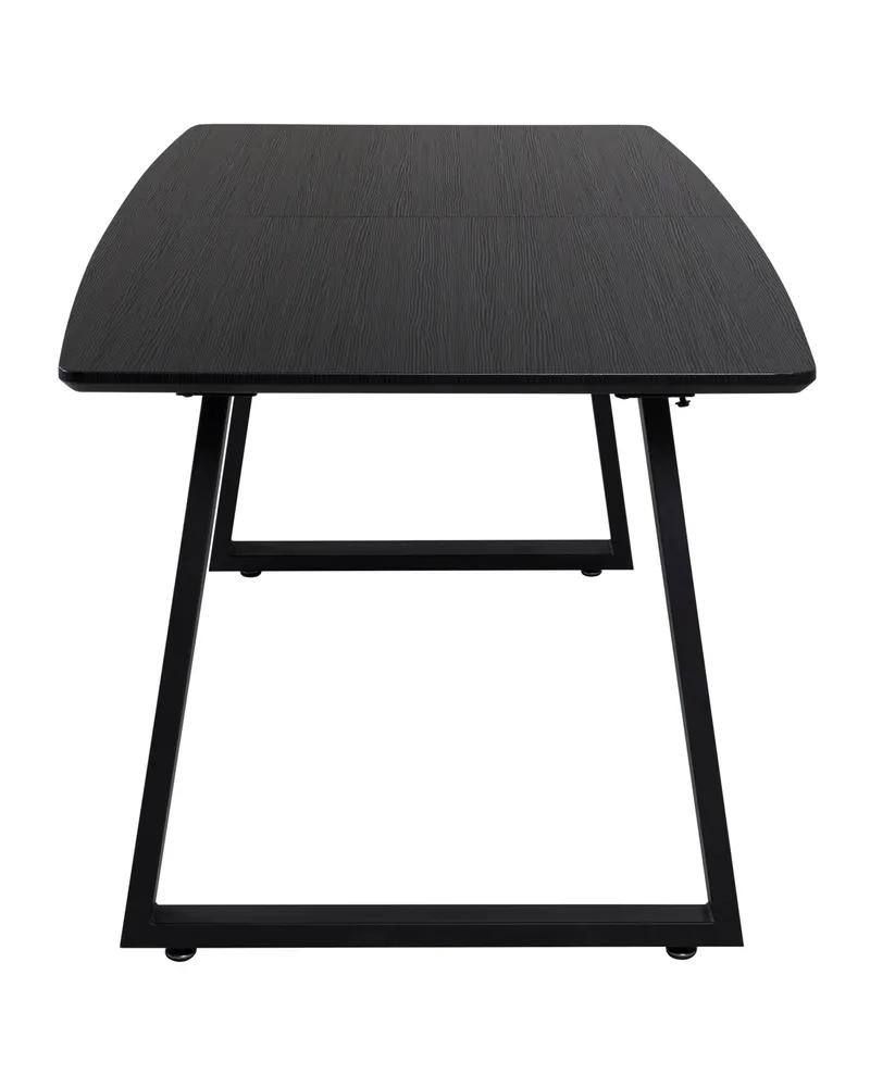 Inca ausziehbarer Esstisch 160 × 85 cm in Schwarz, Ansicht 2