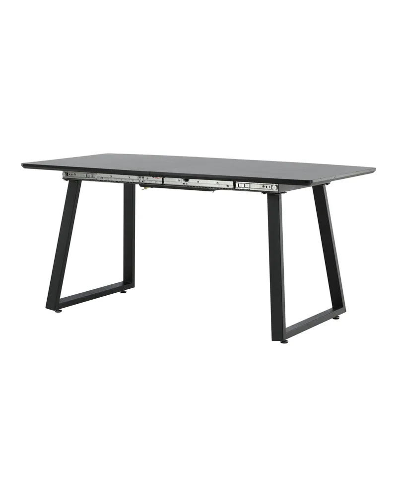 Inca ausziehbarer Esstisch 160 × 85 cm in Schwarz, Ansicht 3