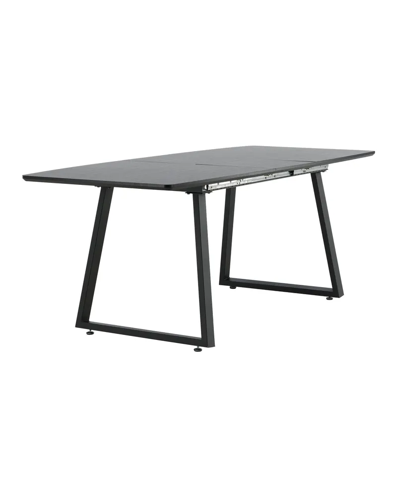 Inca ausziehbarer Esstisch 160 × 85 cm in Schwarz, Ansicht 31