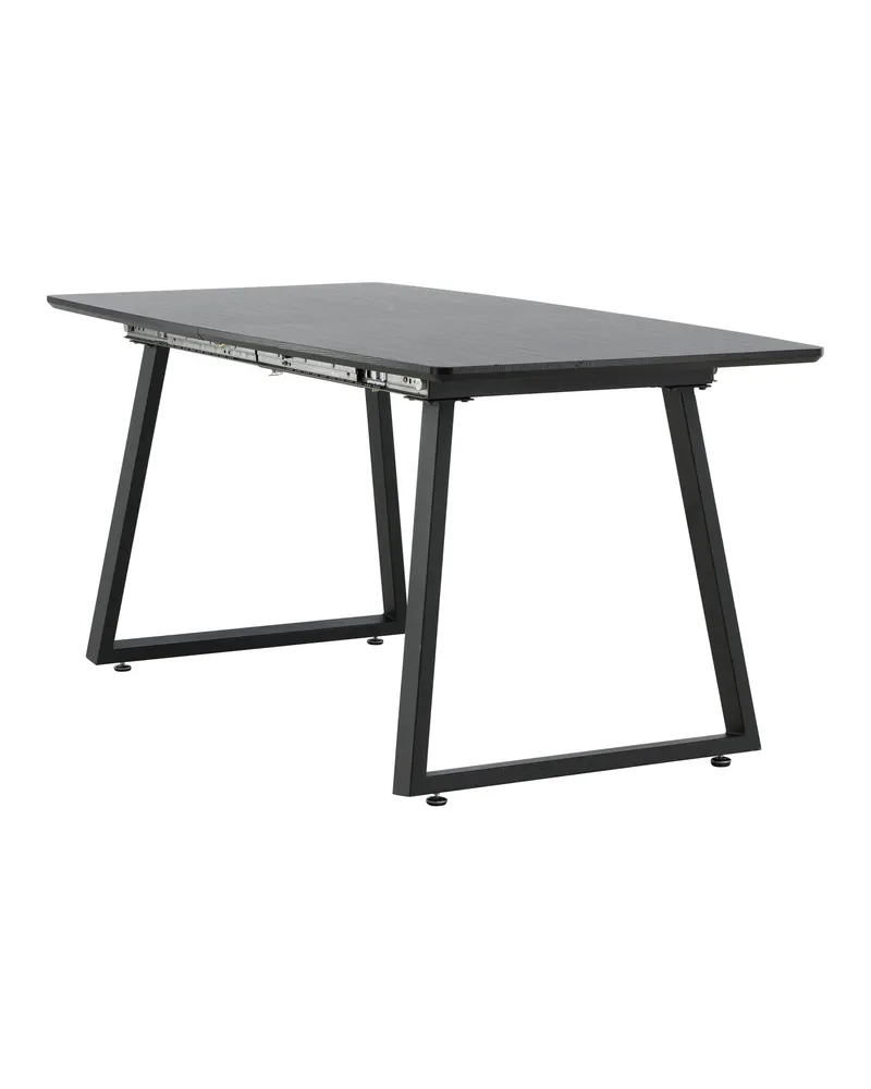 Inca ausziehbarer Esstisch 160 × 85 cm in Schwarz, Ansicht 4