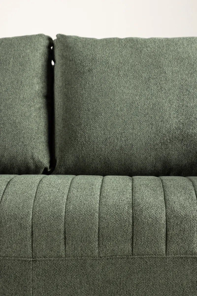 Indigo 2-Sitzer Sofa mit schwarzen Stahlbeinen in Grün, Gestell Schwarz, im Wohnraum, Ansicht 4