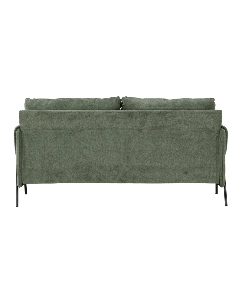 Indigo 2-Sitzer Sofa mit schwarzen Stahlbeinen in Grün, Gestell Schwarz, Ansicht 9