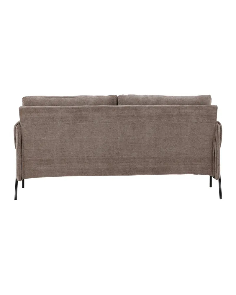 Indigo 2-Sitzer Sofa mit schwarzen Stahlbeinen in Beige, Gestell Schwarz, Ansicht 9