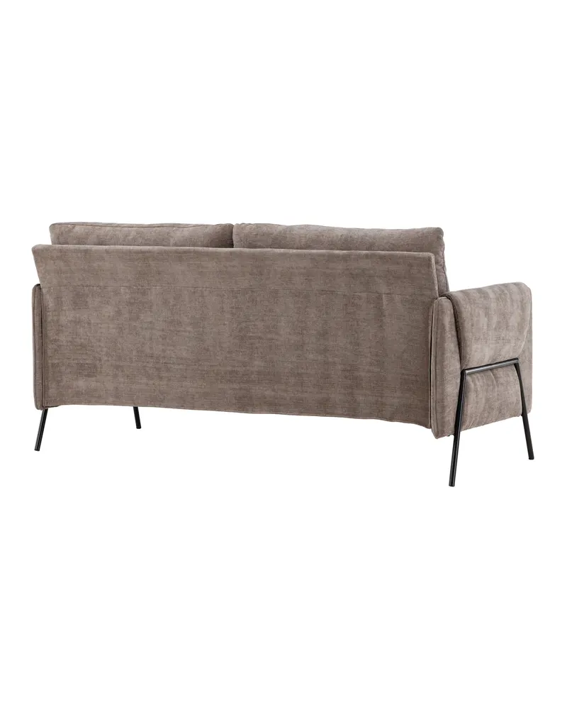 Indigo 2-Sitzer Sofa mit schwarzen Stahlbeinen in Beige, Gestell Schwarz, Ansicht 10
