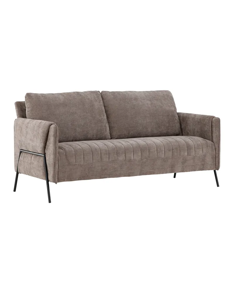Indigo 2-Sitzer Sofa mit schwarzen Stahlbeinen in Beige, Gestell Schwarz, Ansicht 12