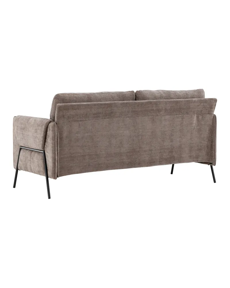 Indigo 2-Sitzer Sofa mit schwarzen Stahlbeinen in Beige, Gestell Schwarz, Ansicht 6