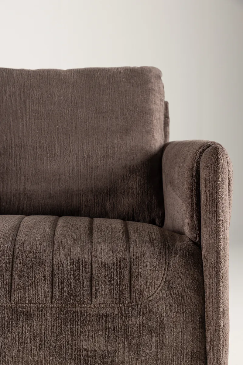 Indigo 2-Sitzer Sofa mit schwarzen Stahlbeinen in Braun, Gestell Schwarz, im Wohnraum, Ansicht 4