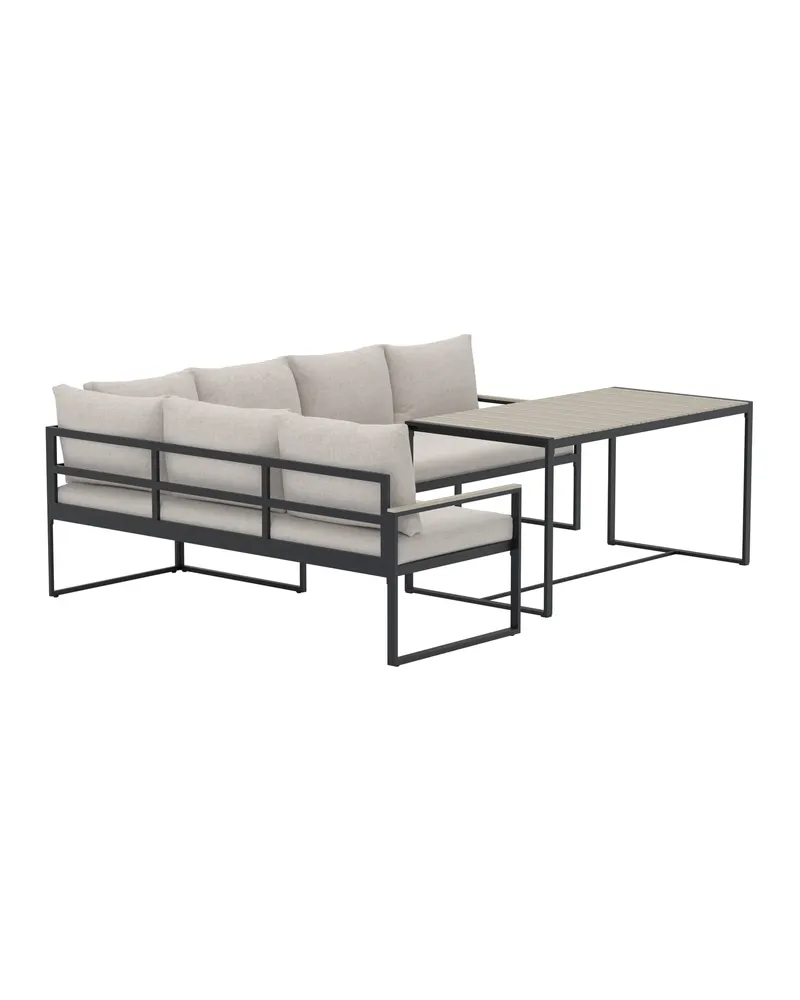 Ios Gartenlounge mit Ecksofa und Lattentisch, Ansicht 3