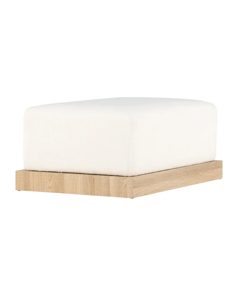 Ivy rechteckiger Bouclé-Hocker mit Rahmen, Ansicht 8