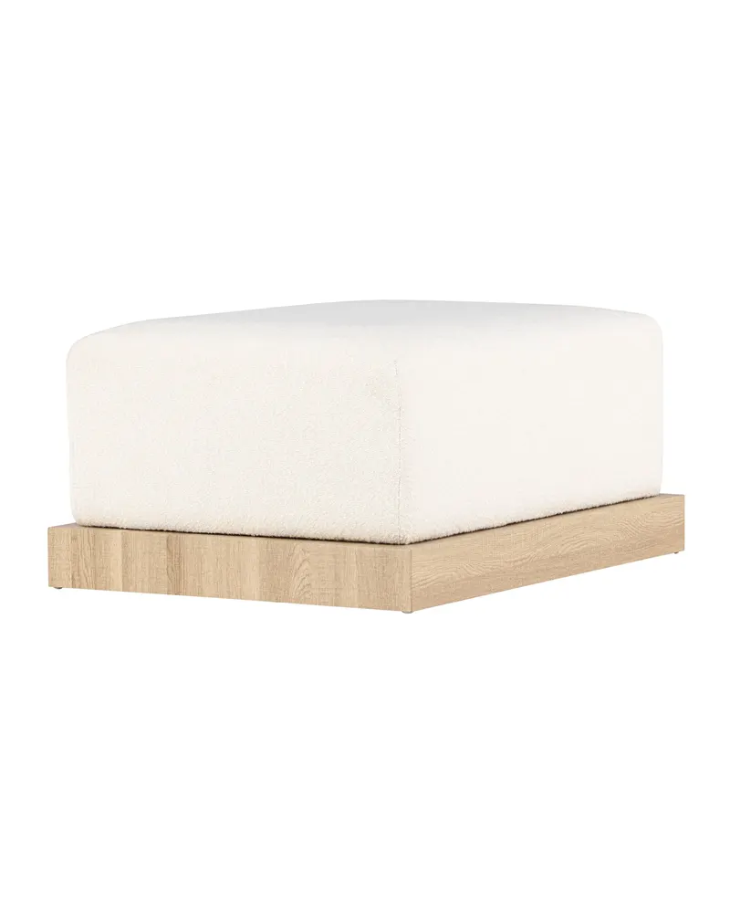 Ivy rechteckiger Bouclé-Hocker mit Rahmen, Ansicht 2