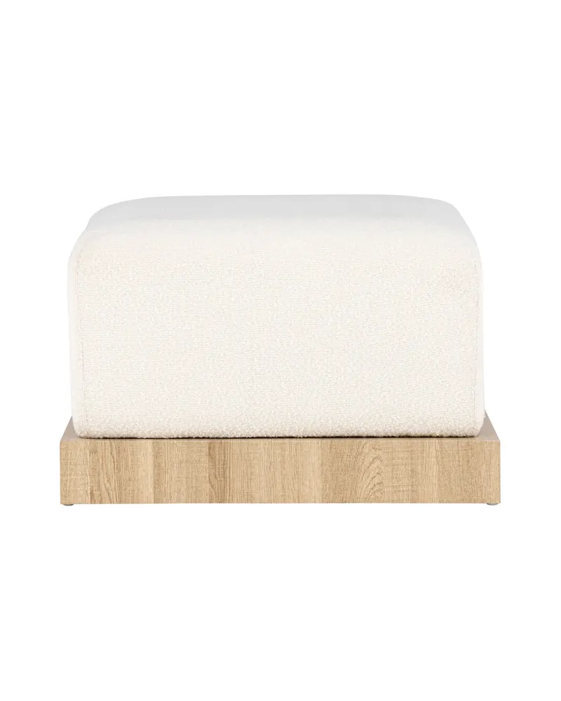 Ivy rechteckiger Bouclé-Hocker mit Rahmen, Ansicht 3