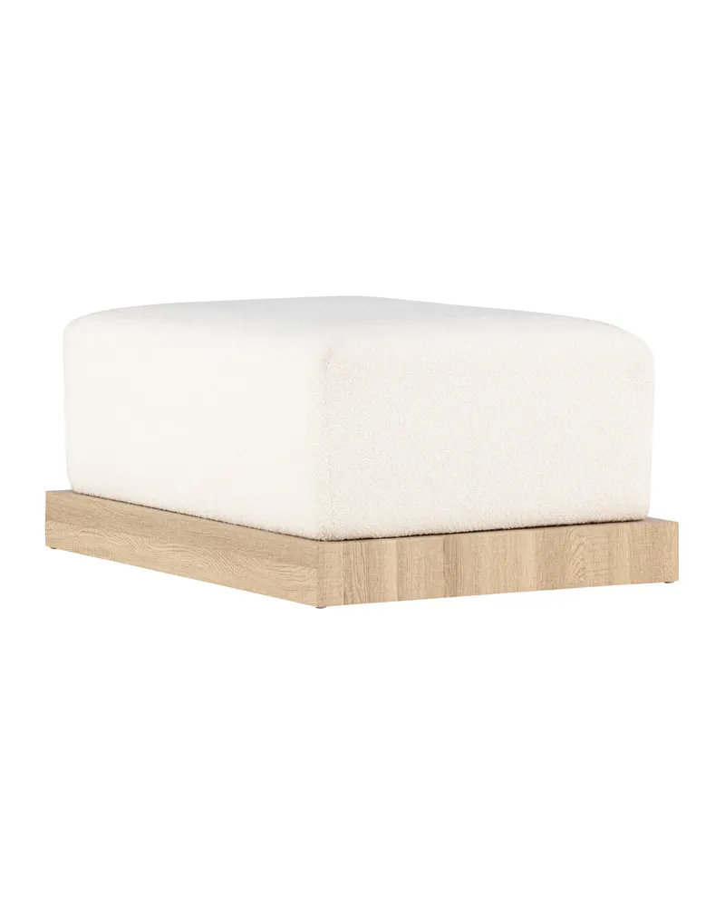 Ivy rechteckiger Bouclé-Hocker mit Rahmen, Ansicht 4