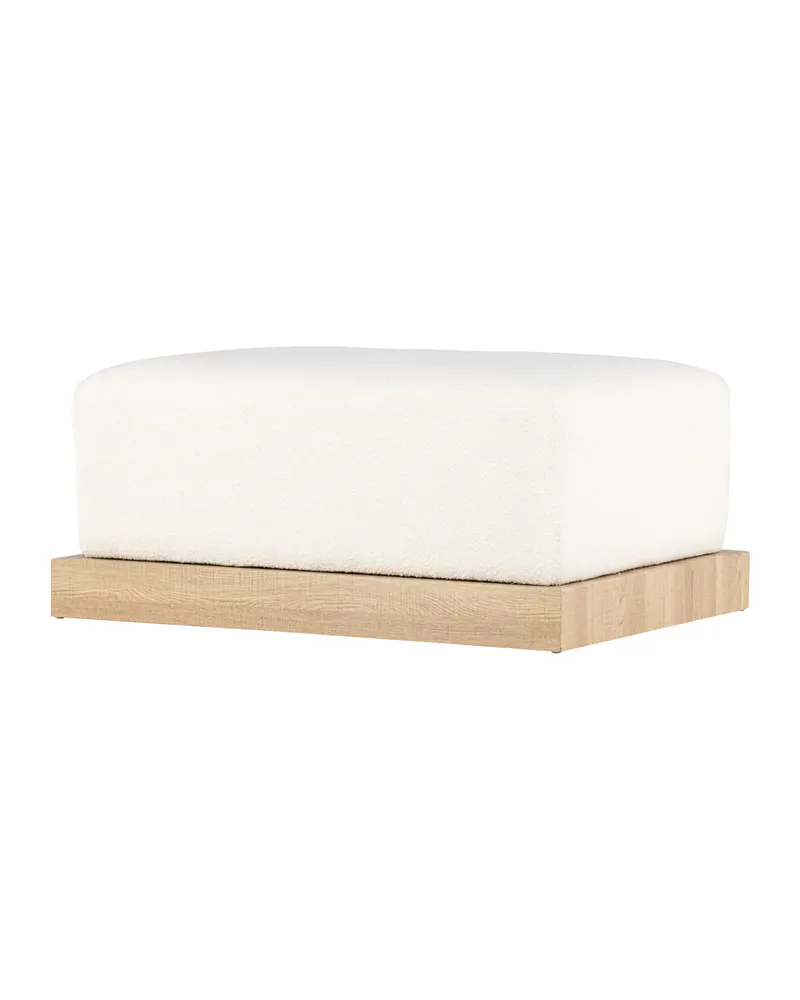 Ivy rechteckiger Bouclé-Hocker mit Rahmen, Ansicht 5