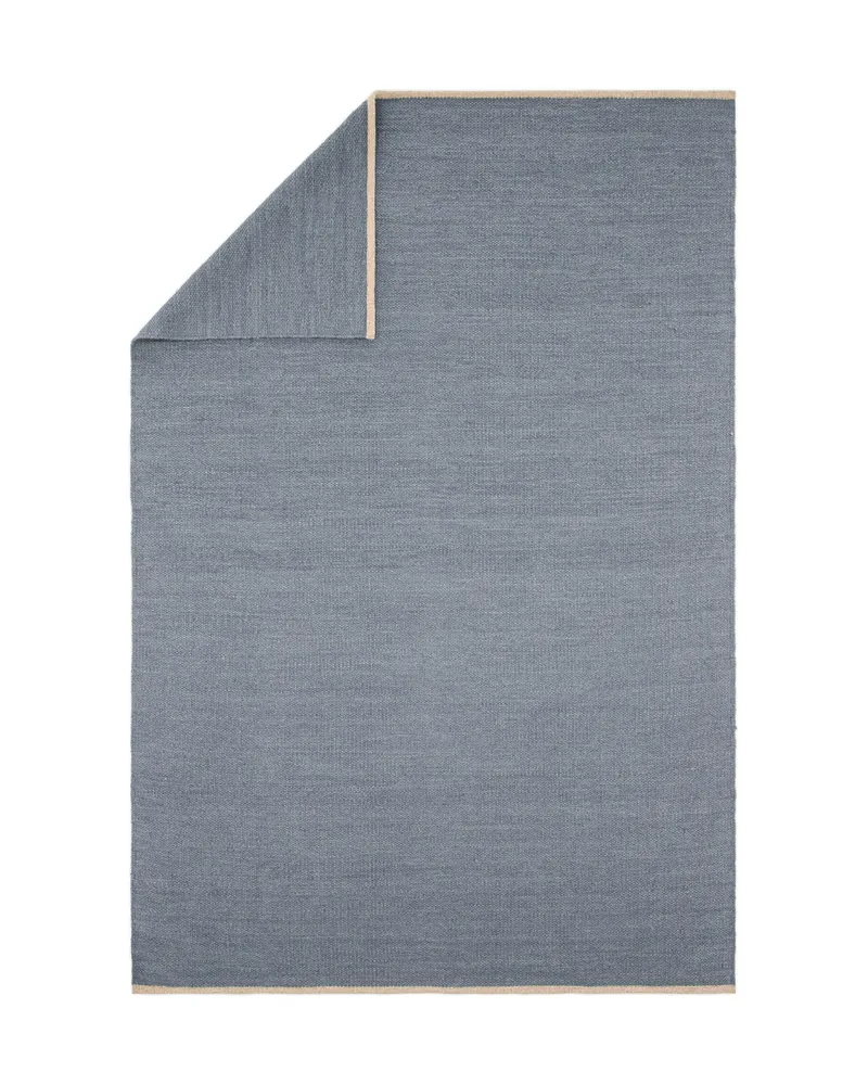 Jaipur Wollteppich aus Wolle und Baumwolle in 240 × 170 cm, Blau, Ansicht 2