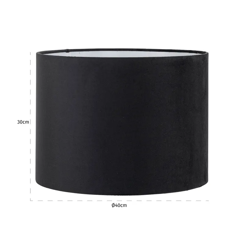 Jaylinn Lampenschirm Schwarz, 40 cm Ø von Richmond Interiors, Maßzeichnung 3