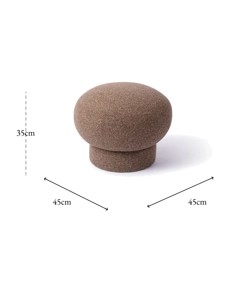 Anoo Pouf von Jesper Home in Braun, Ansicht 3