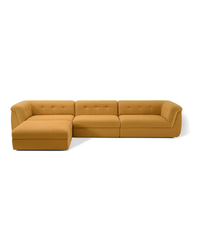 Esan Ecksofa mit Ottomane, 4-teilig von Jesper Home in Marigold, Ansicht 1
