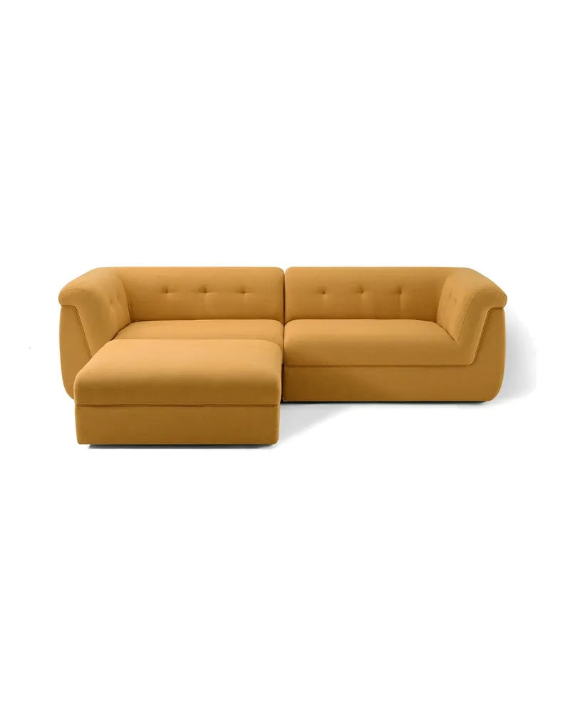 Esan Modulsofa mit Ottomane, 3-teilig von Jesper Home in Marigold, Ansicht 1