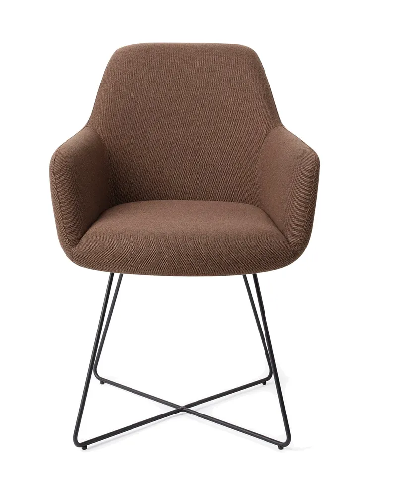 Hiroo Esszimmerstuhl von Jesper Home in Rustic Rye, Cross, Schwarz, Ansicht 1