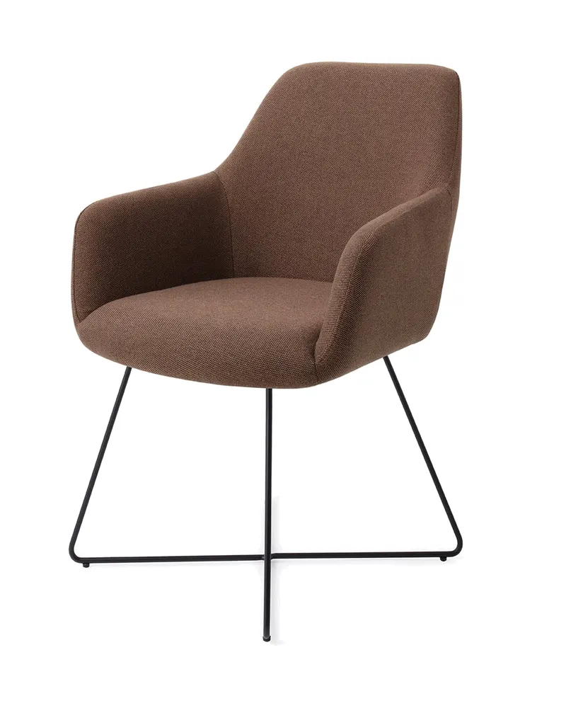 Hiroo Esszimmerstuhl von Jesper Home in Rustic Rye, Cross, Schwarz, Ansicht 3