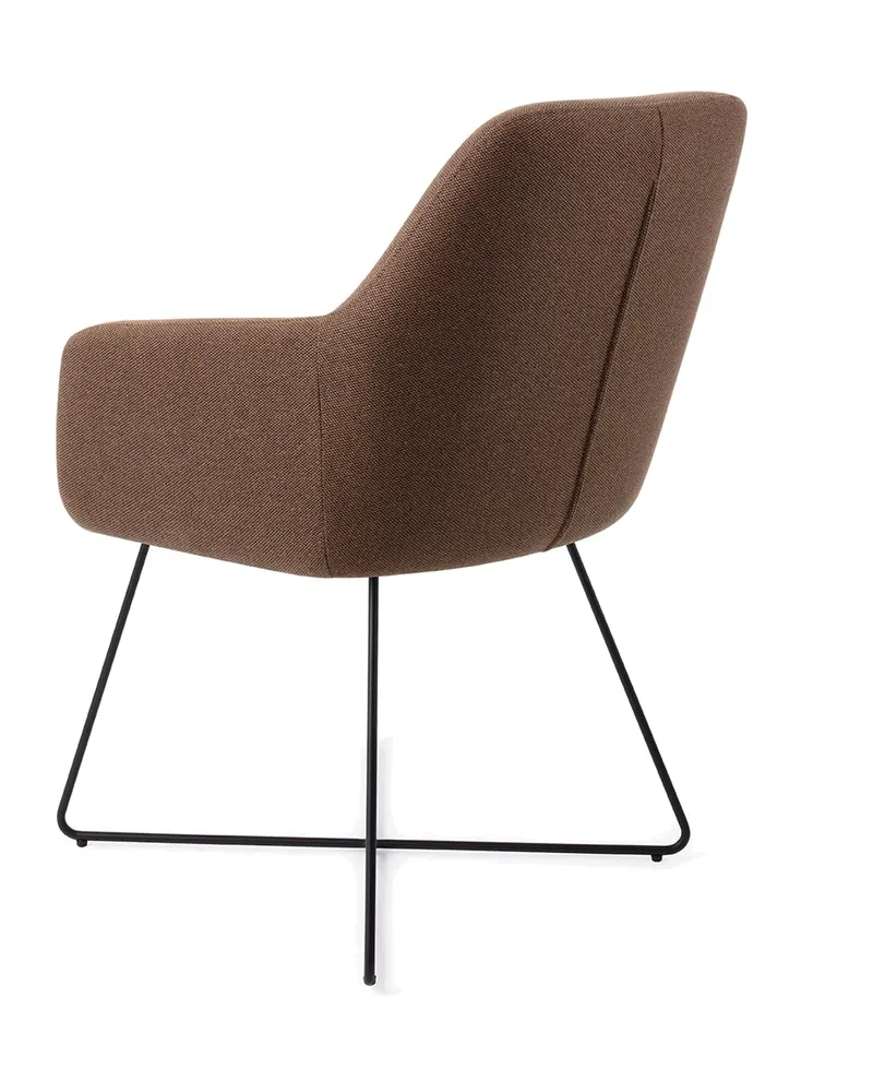 Hiroo Esszimmerstuhl von Jesper Home in Rustic Rye, Cross, Schwarz, Ansicht 4
