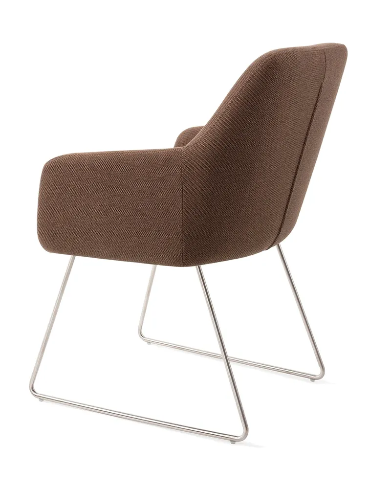 Hiroo Esszimmerstuhl von Jesper Home in Rustic Rye, Slide, Edelstahl, Ansicht 4
