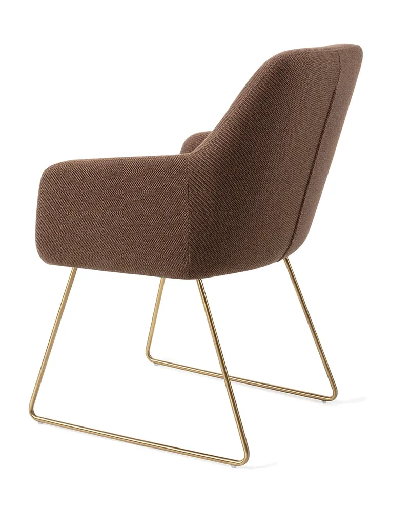 Hiroo Esszimmerstuhl von Jesper Home in Rustic Rye, Slide, Gold, Ansicht 4