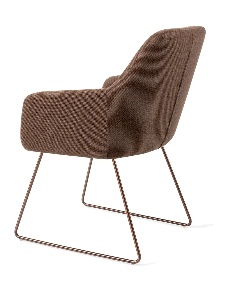 Hiroo Esszimmerstuhl von Jesper Home in Rustic Rye, Slide, Roségold, Ansicht 4