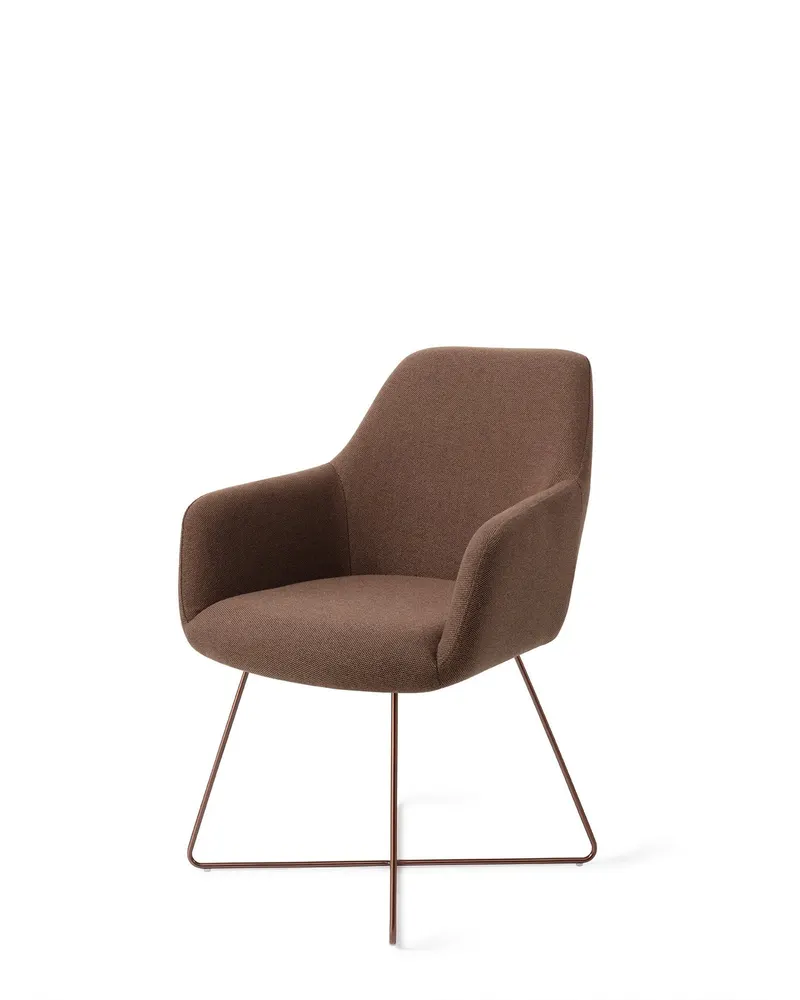 Hiroo Esszimmerstuhl von Jesper Home in Rustic Rye, Cross, Roségold, Ansicht 3