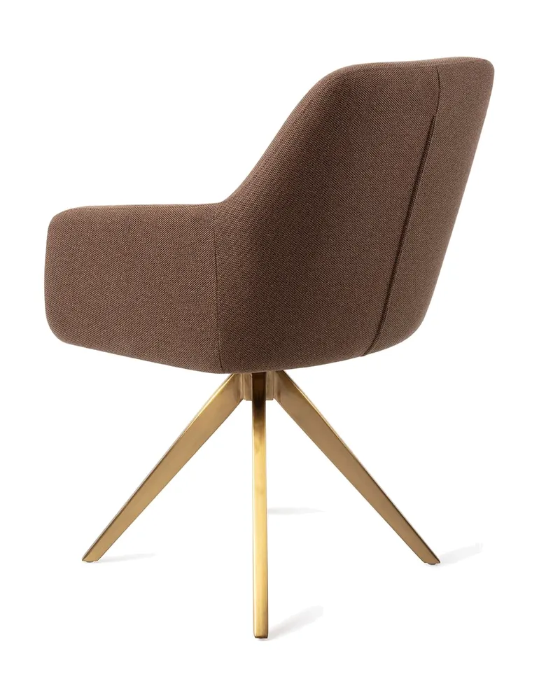Hiroo Esszimmerstuhl von Jesper Home in Rustic Rye, Turn, Gold, Ansicht 4