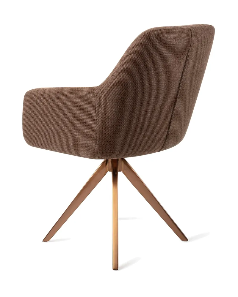 Hiroo Esszimmerstuhl von Jesper Home in Rustic Rye, Turn, Roségold, Ansicht 4