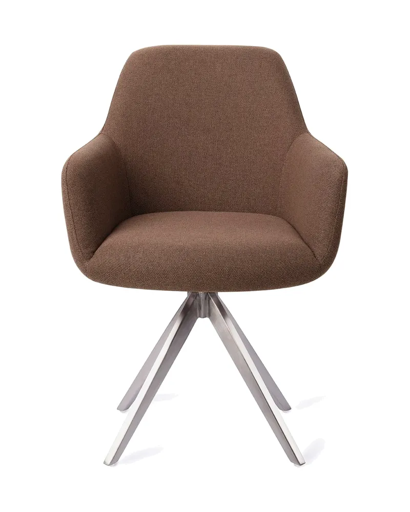 Hiroo Esszimmerstuhl von Jesper Home in Rustic Rye, Turn, Edelstahl, Ansicht 1