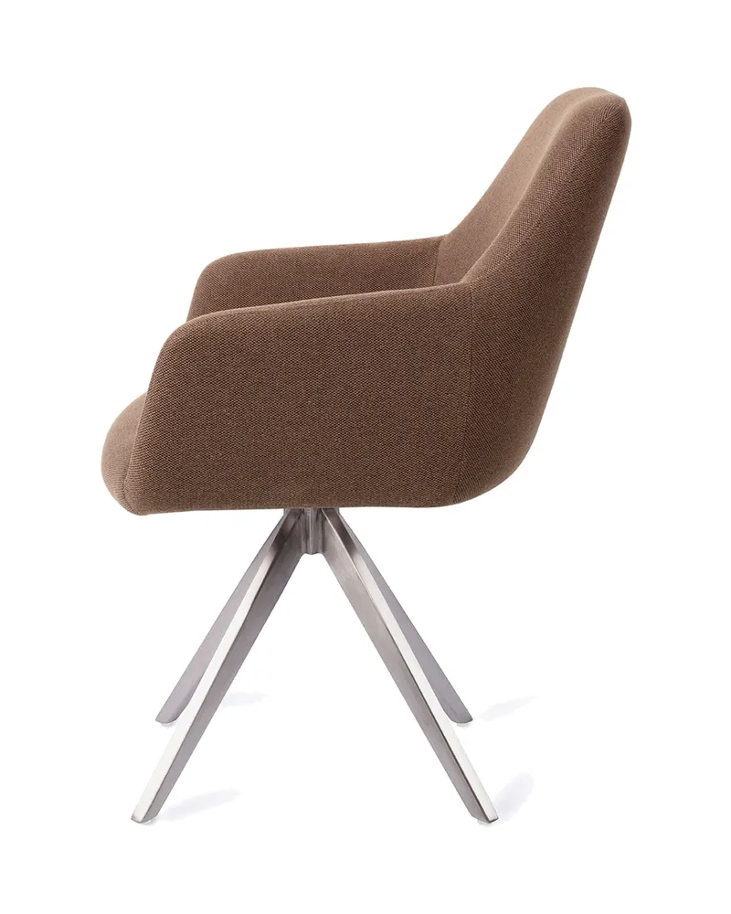 Hiroo Esszimmerstuhl von Jesper Home in Rustic Rye, Turn, Edelstahl, Ansicht 2