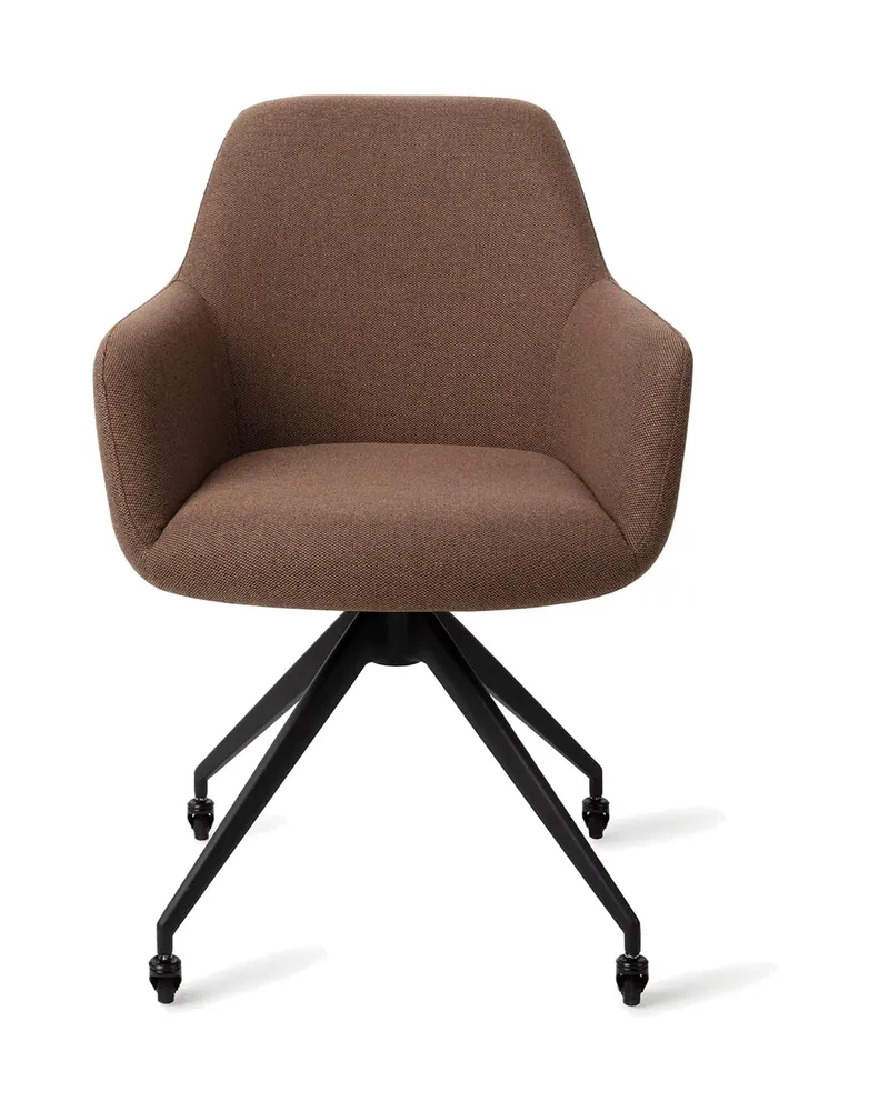 Hiroo Esszimmerstuhl von Jesper Home in Rustic Rye, Glide, Schwarz, Ansicht 1